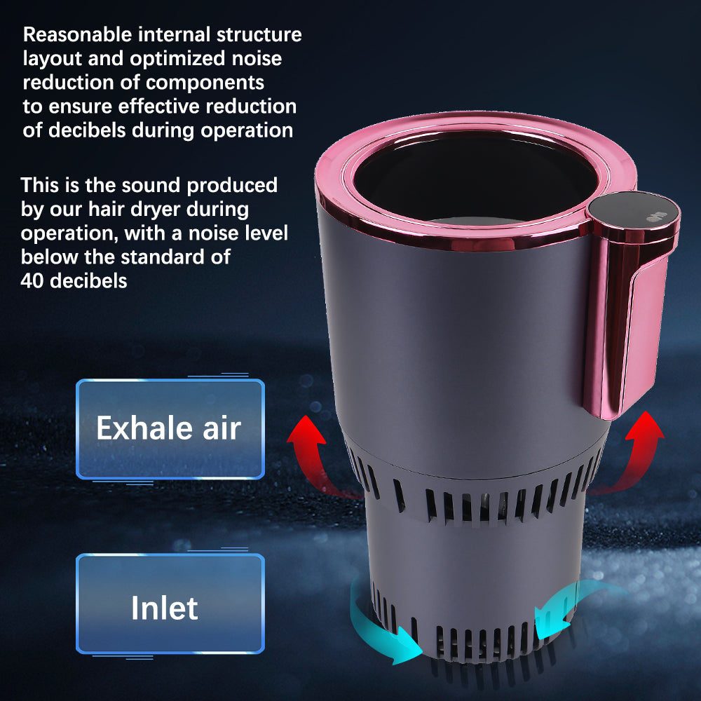 Car Cooling Heating Cup Holder Water Warmer Bottle DC 12V Heat Preservation Smart Cup Temperature Display Refrigeration Kettle