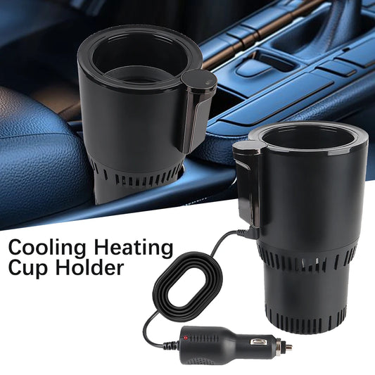 Car Cooling Heating Cup Holder Water Warmer Bottle DC 12V Heat Preservation Smart Cup Temperature Display Refrigeration Kettle