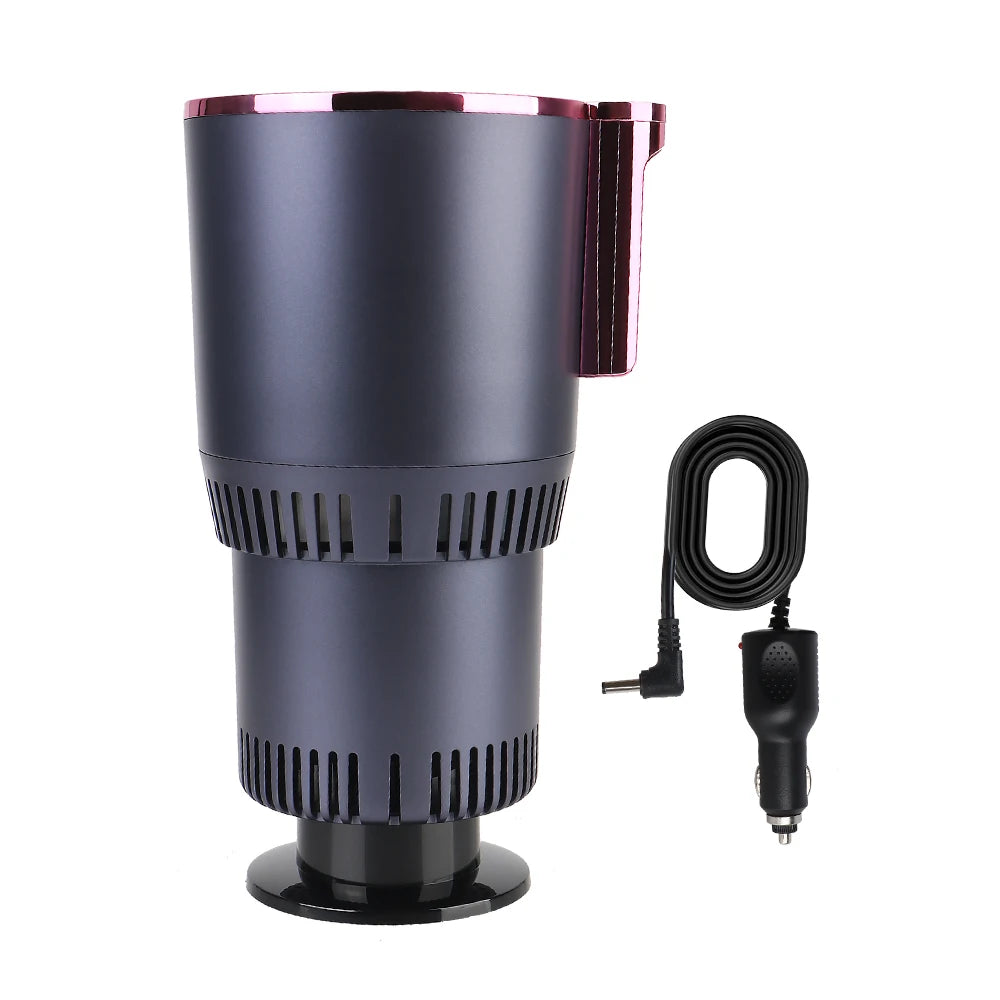 Car Cooling Heating Cup Holder Water Warmer Bottle DC 12V Heat Preservation Smart Cup Temperature Display Refrigeration Kettle
